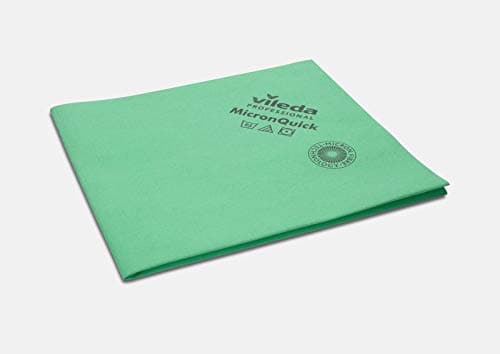 ViledaProfessional - MicronQuick (Green) Microfiber Cleaning Cloth - Reusable - Easy Wring, Streak-Free, No-Lint Cleaning Wipes - Commercial Grade - Environmentally Friendly - 5 Pack -Green