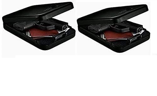 Safety Storage Gun Safety solutions Full Size Handgun Safe Vault Security Pistol Case Combination Combo Lock Box (Combo 2 Pack)