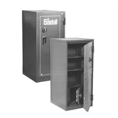 Large "B" Rated Two-Hour Fire Resistant Safe Inner Lock Type: Group II Combination Lock, Outer Lock Type: Group II Combination Lock, Size: Large