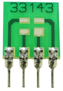 4 Pin SIP Surface Mount Integrated Circuit Adapter (0.4" x 0.4")