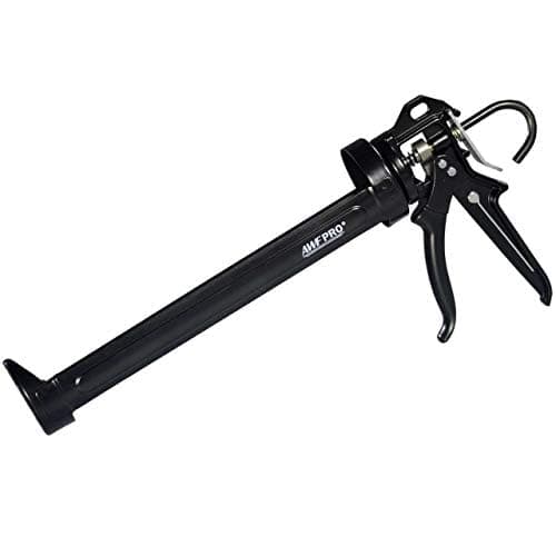 AWF-Pro Caulk Gun, 29 oz, Heavy Duty, 18:1 Thrust Ratio, Rotating Barrel, Sintered Steel Catch Plate, Brass Thrust Rod Bearing, Dripless