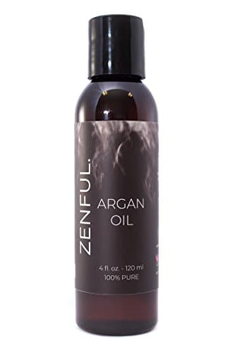 Moroccan Argan Oil for skin, hair, beards, face, and nails. 100% PURE - Undiluted, cold-pressed. Vegan & Animal Cruelty Free - Easy Dispensing Cap. - by Zenful (4 oz)