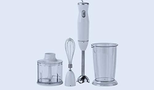 COOKWORKS 600 WATTS 3-in-1 Stainless Steel Hand Blender Smoothie Soup Maker with Accessories