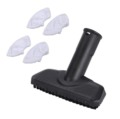 OYSTERBOY Premium Quality Replacement Parts Steam Cleaner Hand Nozzle Tool Brush with Microfiber Mop Cloth Pad Cover Compatiable for Karcher Steam Cleaner Vacuum (1 Hand Nozzle Tool Brush, 4 Mop Pads)