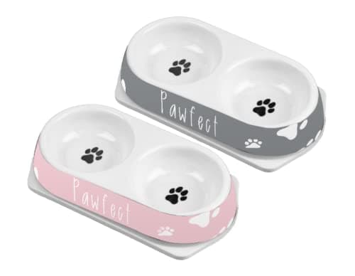 Hos importsTrendy Pet Double Diner, Easy Clean, Double Use Bowl (Pink)