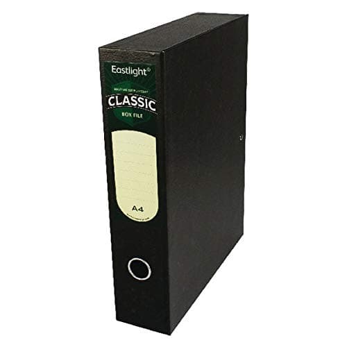 Eastlight Classic Box File with Lock Spring A4 Plain Ref 30145 [Pack 5]