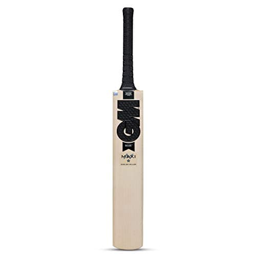 GM Noir Maxi English Willow Cricket Bat for Men and Boys with Grained Tape on The Face | Short Handle | Free Cover |