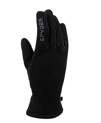 Leather Palm Black Gloves (Medium)