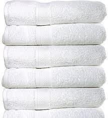 Luxury Spa Collection - 6 Piece White Terry Hand Towel Set Egyptian Cotton