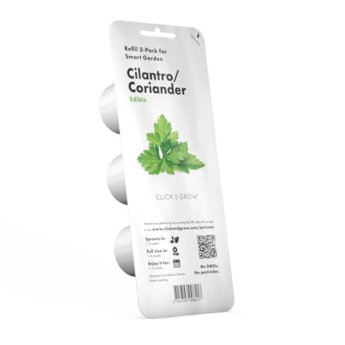 GEMDRUZY Click and Grow Smart Garden Cilantro/Coriander Plant Pods, 3-Pack