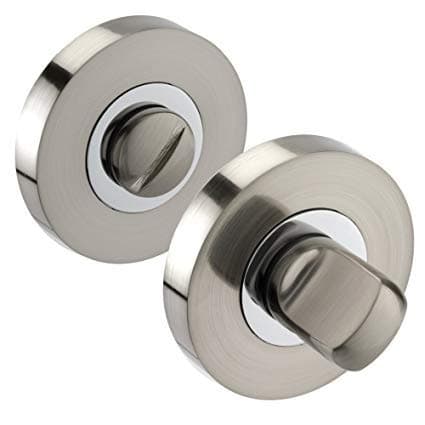 Bathroom Thumb Turn Lock (Turn & Release) Duo Chrome Finish