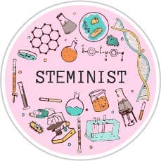 Steminist (Pink) (Size W8 x H8 Centimeter) Car Motorcycle Bicycle Skateboard Laptop Luggage Vinyl Sticker Graffiti Decal Bumper Sticker