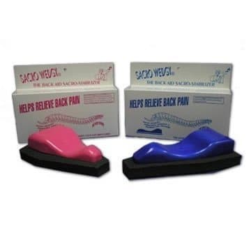 Sacro Wedgy® Male Sacrum Support Wedge – Contoured Sacral Positioning Tool with 3/4" Elevation Pad & Instruction Booklet – for Stretching, Mobility & Relaxation Routines