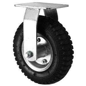 Coldene Castors - Airfield Pneumatic Caster Fixed Top Plate 200mm 8" Heavy Duty Castor Wheel
