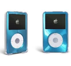 #N/A MIP For Apple iPod Classic Hard Case with Aluminum Plating 80gb 120gb 160gb-Light Blue