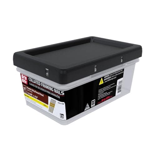 Grip Rite Prime Guard GR071M 21 Degree Plastic Strip Round Head Bright Coated Collated Framing Nails, 2-3/8" x 0.113"