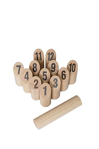 Number Kubb - Variation of Swedish Kubb - Outdoor Viking Bowling Lawn Game - Fun Outdoor Yard Game for Kids and Adults Alike - Comes with a Durable Carrying Case