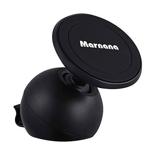 Magnetic Car Phone Holder, Marnana Universal Stick-on Dashboard Car Phone/GPS Mount, Super Strong Magnet 360 Rotation Cell Phone Holder Compatible with iPhone Samsung Sony Nexus Light Tablet and More