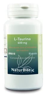 Naturbite L-Taurine 600 mg 60 Cap. 1 Unit 500 g