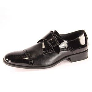 Giorgio Venturi Cap Toe Monk Strap Dress ShoeBlack style 6028 Size10.5 D