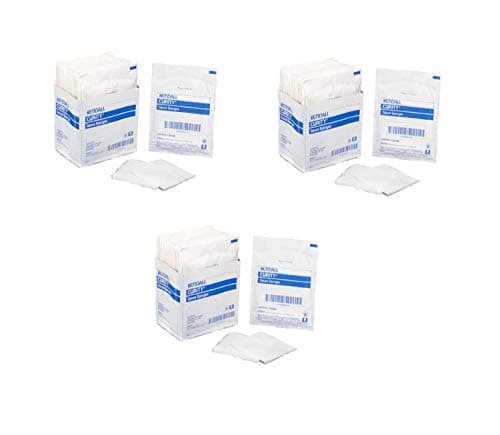 1806 Sponge Curity 2's Gauze Sterile Cotton 2x2" 8ply, 100 Count (3 Pack)