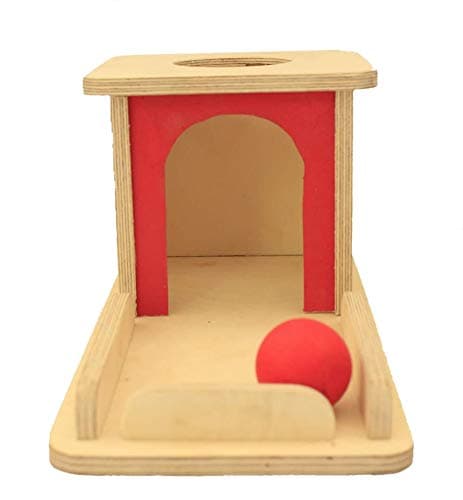 Endow Toys Montessori Sensorial Object Permanance Box with Tray and Wooden Ball DIY