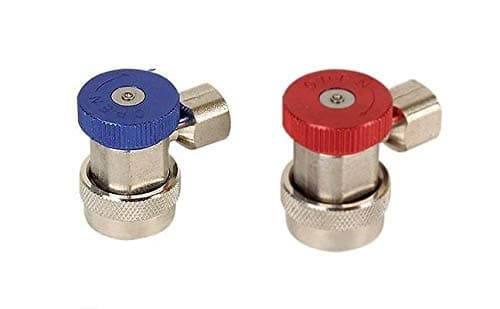 Pair of Taps High and Low Pressure Quick Release Climate Car R1234YF