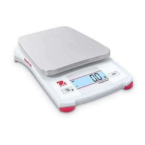 Ohaus CX221 Compact Scale | 220g Capacity and 0.1g Readability | Improved Functionality with Large Backlit LCD and Two-Button Operation | Low Power Consumption-Battery Life up to 1,000 Hours
