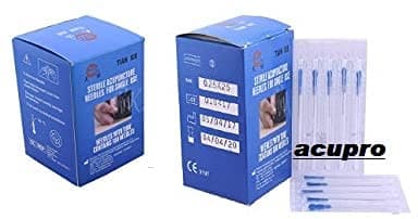 Acs acupuncture needle sujok needle dry needling for physio therapy combo set of size Acs (25x0.13mm, 25x0.25mm) 200 needles total 2 Box