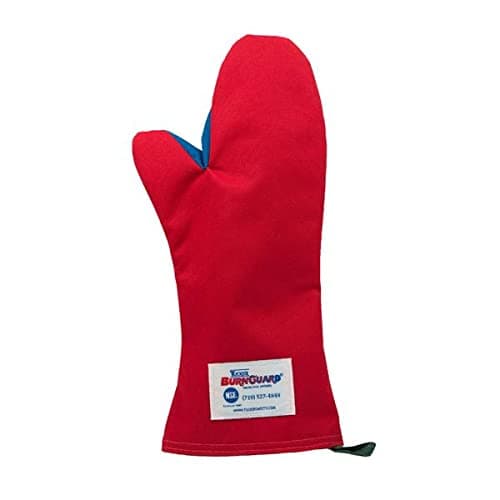 Tucker Safety 56159 Products Tucker BurnGuard Protective Apparel, Conventional Style Oven Mitt, Poly-Cotton, Removable Liner, Each, Medium, 15", Red