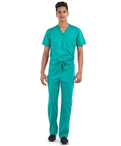 Strictly Scrubs Unisex Classic Scrub Set (Turquoise, Small)