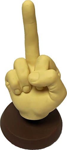 Middle Finger Statue Hand | Joke Gifts Funny Gag for Adults | Office Novelty Toys | Desk Decoration Trophy Party Award Bobble Wobbler Paperweight