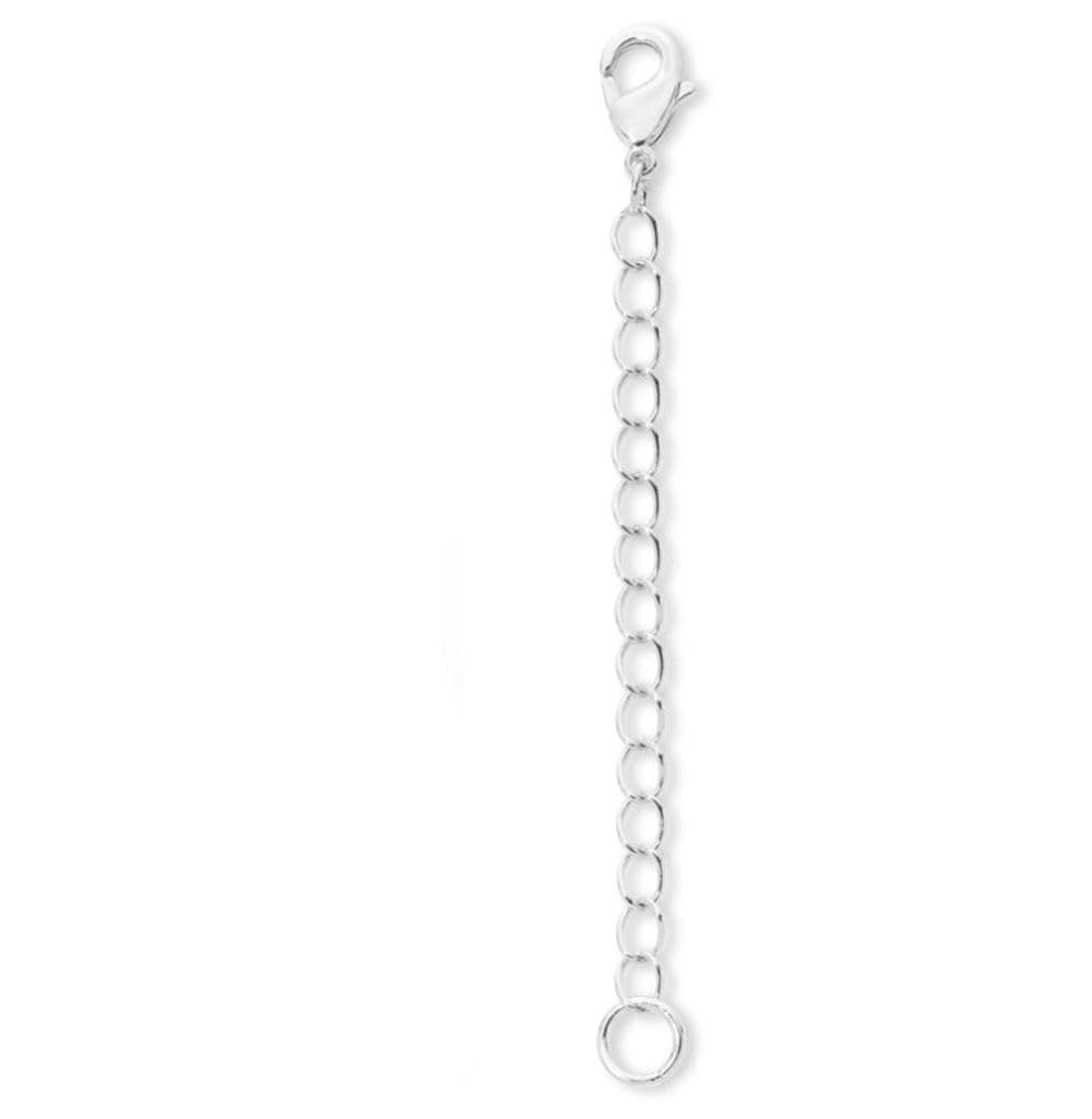 1pc Adabele Authentic 925 Sterling Silver Chain Extender with Clasp Removable Adjustable 4 inch Cable Chain Extension for Necklace Bracelet Anklet Jewelry Making SS303-4