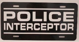 POLICE INTERCEPTOR LICENSE PLATE by Motown Automotive Design