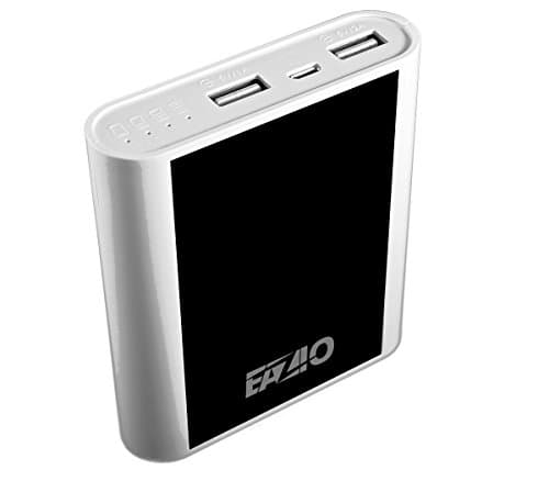 EAZIO 10400mAh Double USB Output Universal Power Bank, Black
