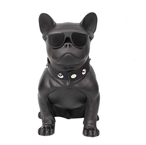 CH-M10 Bulldog Head Rotatable Wireless Bluetooth Speaker Support TF Card Stereo System/FM Radio for TV Computer Phone Desktop (Black)