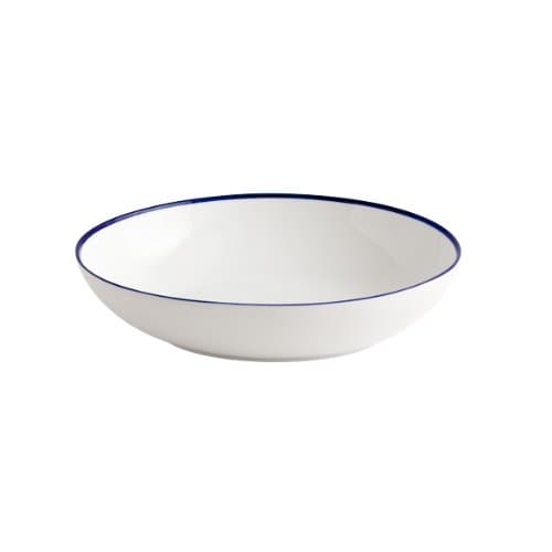 Canteen 1-Piece Diameter 26.5 cm Enamelware Oval Open Veg/ Baker, Blue/ White