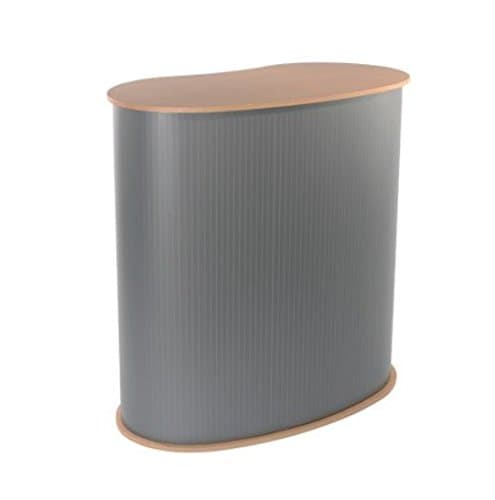 Portable Curved Exhibition Counter/Desktop/Tabletop with Internal Shelf and Carry Bags