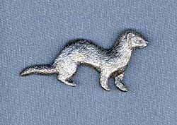 Ferret Pewter Lapel Pin Brooch - USA Made (1 1/2 Inch)