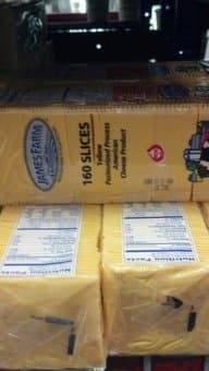 James Farm 160 Slice Yellow American Cheese 5 Lb. by James Farm