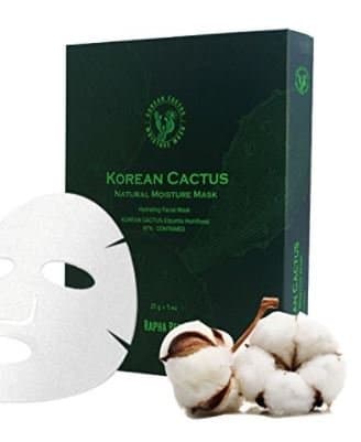 [RAPHA PERI] A Moisturizing Facial Sheet Mask contains 100% NATURAL BOTANICAL INGREDIENTS only– Korean Cactus Extract, Mandarin Orange Fruit Extract and Lavender Extract, 24g / 0.8 fl. Oz, Pack of 5