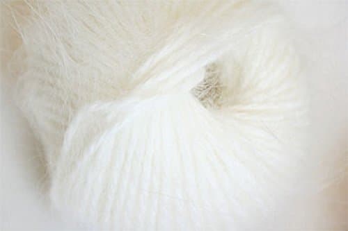 Natural White Belangor 100% Angora Rabbit Fur Yarn