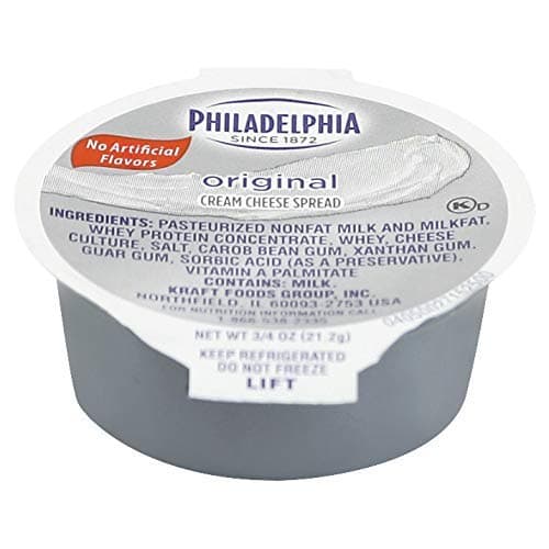 Kraft Philadelphia Original Cream Cheese Spread - Cup, 3/4 Ounce - 100 per case.