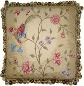 Deluxe Pillows Pheonix Bird Looking Down - 18 x 18 in. Needlepoint Pillow