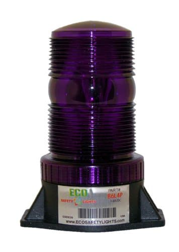 B6L4PACT VIOLET 85-265V AC 3W LED 1/2" NPT PIPE MOUNT EMERGENCY WARNING LIGHT BEACON STROBE EFFECT 110V 120V 220V 240V