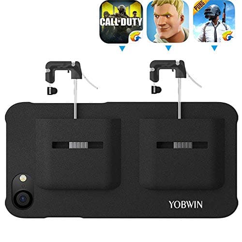 Mobile Game Controller Case for iPhone X/XS, Phone Cover Compatible with PUβG/COD Mobile L1R1 Trigger Joystick Gamepad Grip Remote, for Apple iOS (5.8 inch Black)