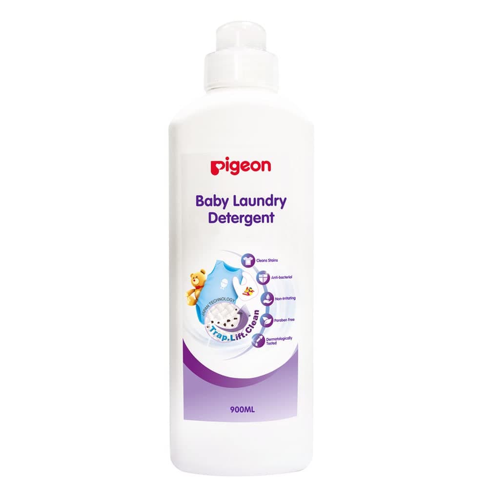 Pigeon Baby Laundry Liquid Detergent – 900 ml Dispenser Bottle | Removes Tough Stains, Gentle on Baby Clothes | Hypoallergenic, Mild Fragrance, Safe for Newborns