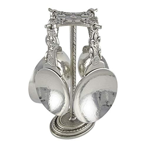 Crosby & Taylor Fleur de Lys Pewter Measuring Cups with Display Post