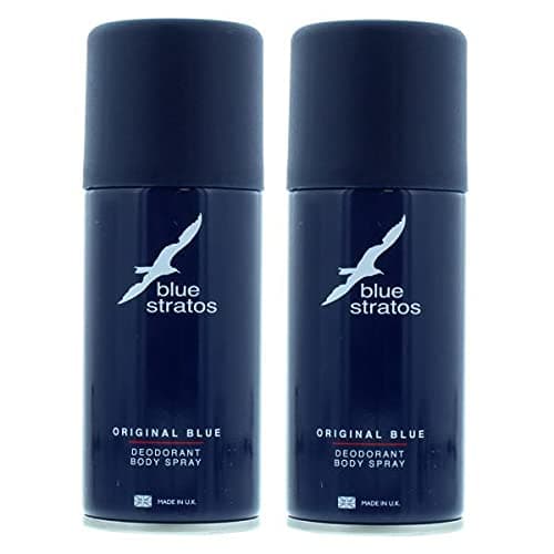 Blue Stratos Mens Body Spray Deodorant Original Blue 150ml