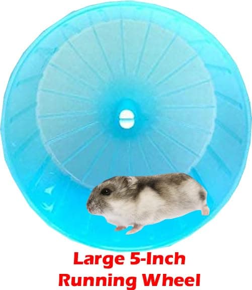 5-Floors Large Twin Tower Syrian Hamster Rodent Gerbil Mouse Mice Rat Home Cage with Crossover Tube Tunnel Expansible and Customizable with Hide House Running Wheel Food Dish Water Bottle